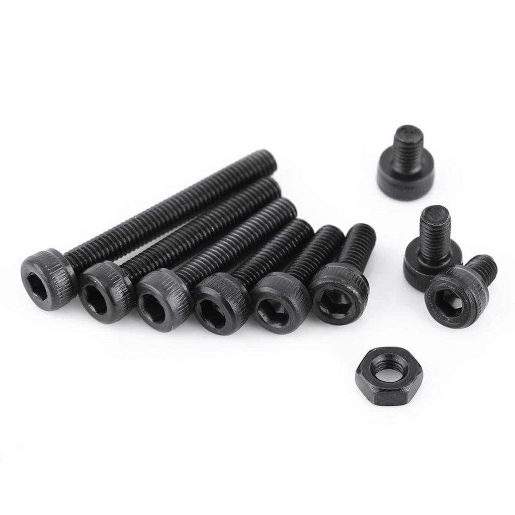 280 stk Eske M3 Cap Head Sekskant Bolt Skrue Mutter Metrisk Maskin Festeutstyr Sortiment Sett