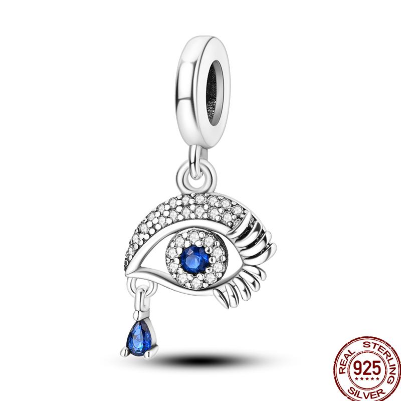 Copper Cross Bible Dove Holy Blessing Demon Eye Shiny Charm Bead Fit Pan Original Bracelet Diy Exquisite