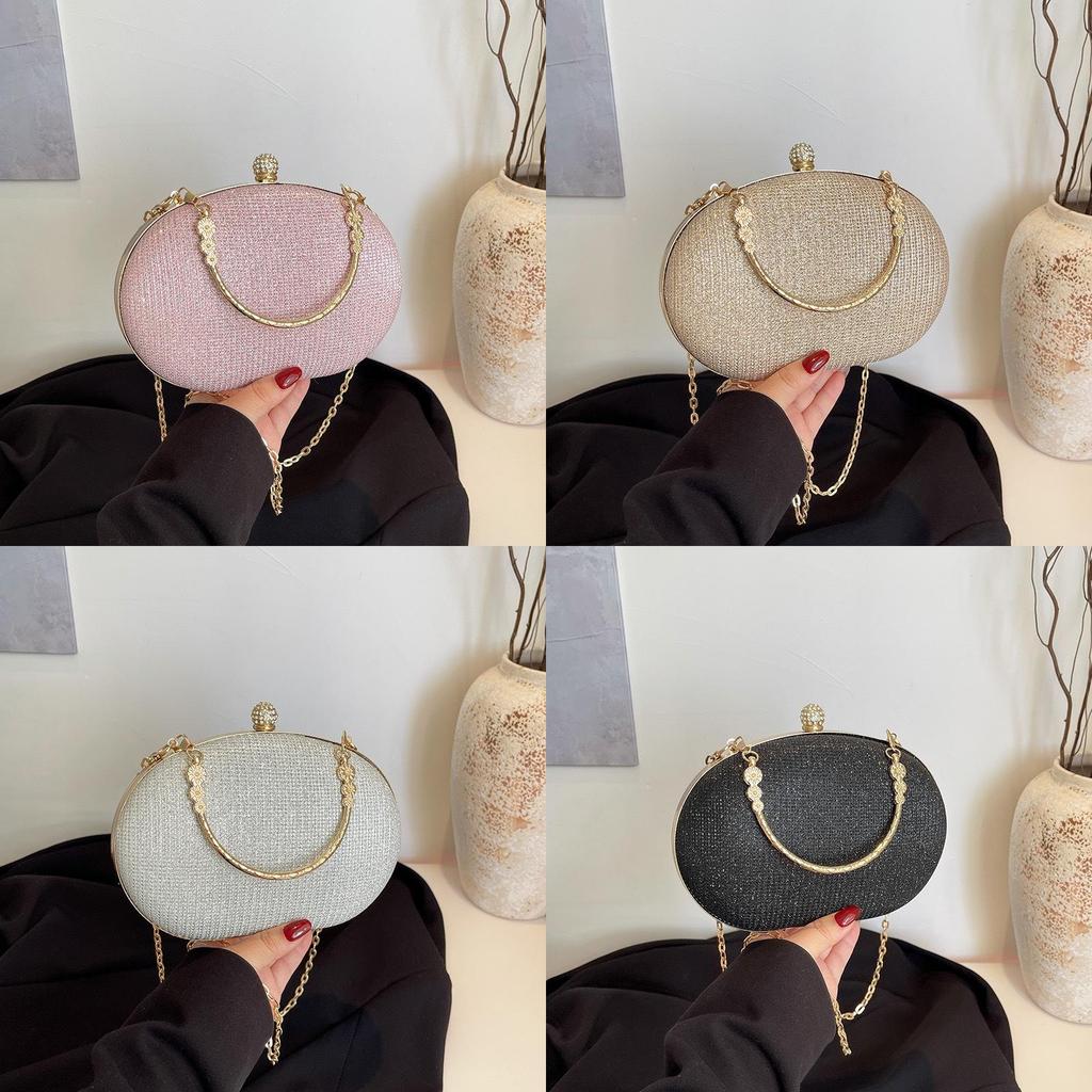 Borsa a Mano a Conchiglia in PVC per Donna con Tracolla a Catena Piccola Borsa da Sera per Uso Quotidiano