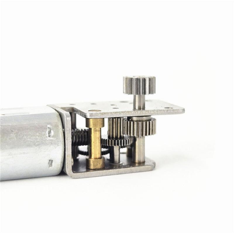 1Pcs Dc 3V 3.7V 20Rpm Slow Speed Metal Gearbox Engine Right Angle 14T Output Gear Shaft Mini N20 Gear Motor For 3D Printer Robot