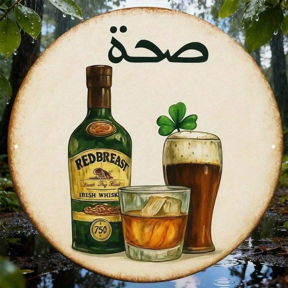 

Vintage Irish Pub Metal Tin Sign 8x12 Inches Retro Whiskey Bar Wall Decor Man Cave Art Round Plaque різнокольоровий