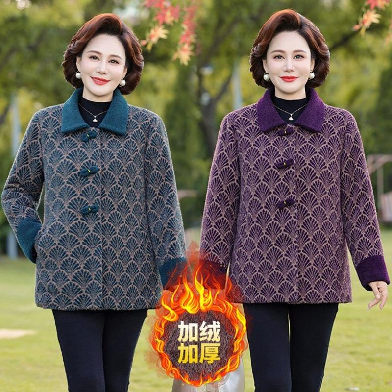 Grandma new winter mother winter mink women's coat velvet elderly thickened middle-aged warm women
