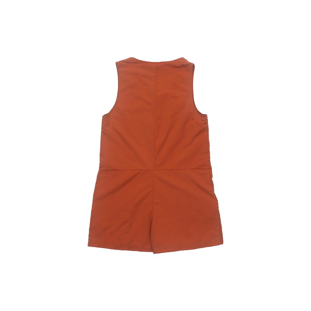 Nike Odzież sportowa Kombinezon damski w jednolitym kolorze z dekoltem w serek Pustynny pomarańczowy CJ2292-802