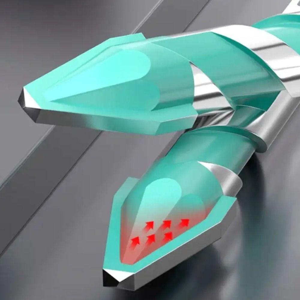 Four-Edged Sawtooth Drill Bit Serrated Skewed Head Concrete Drill Bit Tile Drill Bit  Wall Drilling