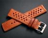 [hemsut H] Genuine Leather Watch Band, Perforated Design, Soft and Flexible, Italian Vegetable Tanned Leather Quick Release Band