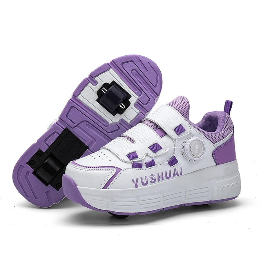 Unisex Automatic Retractable Four-Wheel Roller Skates Shoes for All Ages 40