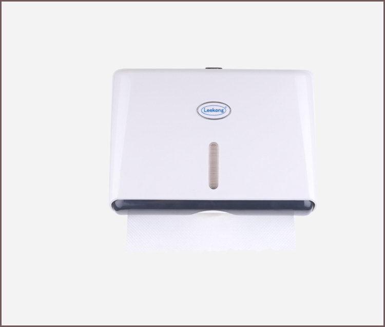 Modern Square Plastic Wall-Mounted Eco-Friendly Hotel Use N-Fold Paper Towel & Kraft Paper Dispenser белый