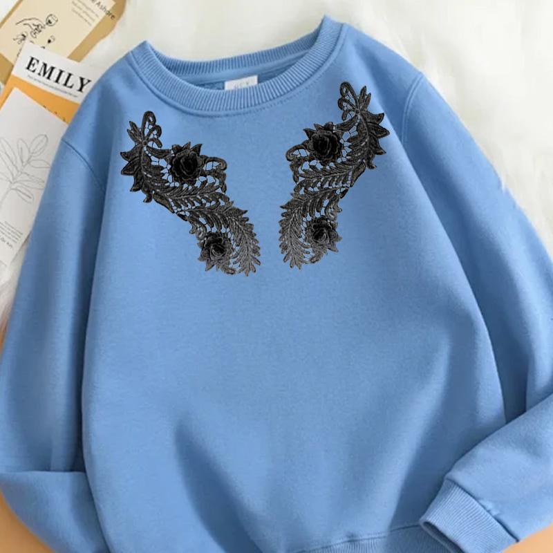 1 Pair Flower Fabric Appliques for Fashion Clothing Clothes Dress Decor 3D Hollow Water Soluble DIY Crafts Lace Embroidery