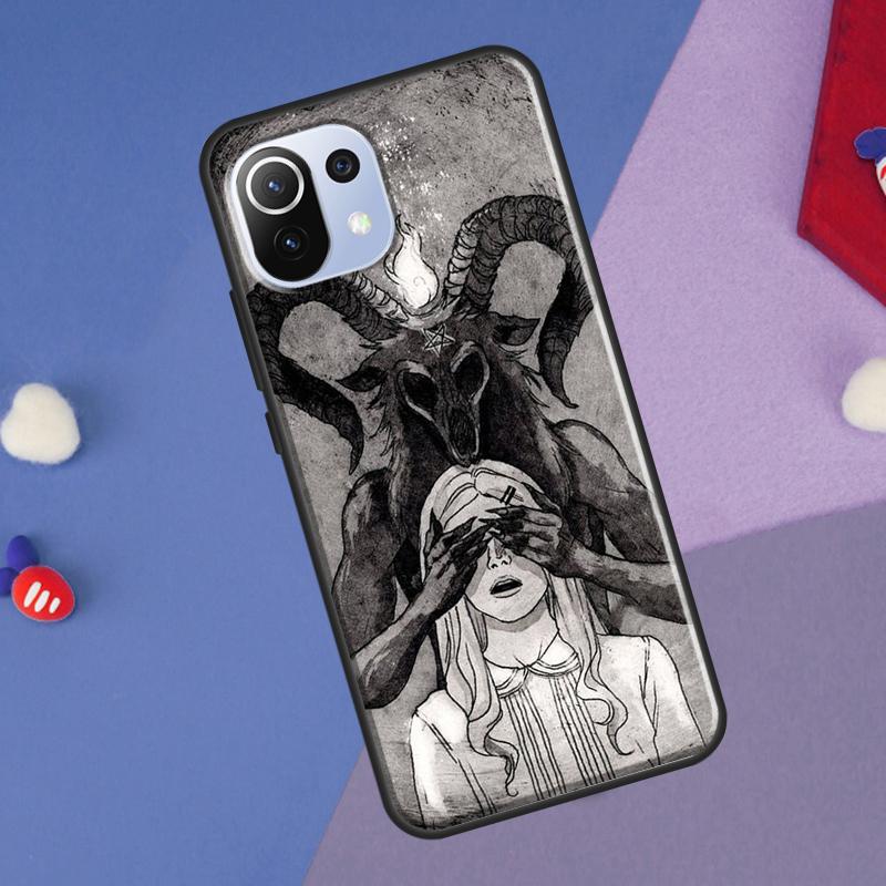 Gothic Witch Satan Case For POCO X5 X3 F5 Pro F3 F4 X4 GT M5s C40 Cover For Xiaomi 13 12 Lite 11T 12T Pro 12X