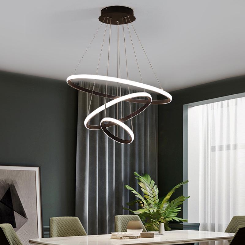 Nordic Modern Golden Ring Chandelier for Living Room, Duplex, Lobby, Bedroom, or Restaurant.