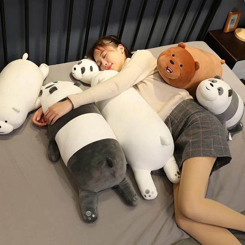 Big Size We Bare Bears Plush Anime Peripheral The Three Bare Bears Stuffed Doll Kawaii Soft Sofa Cushion Animal Cushion Gifts