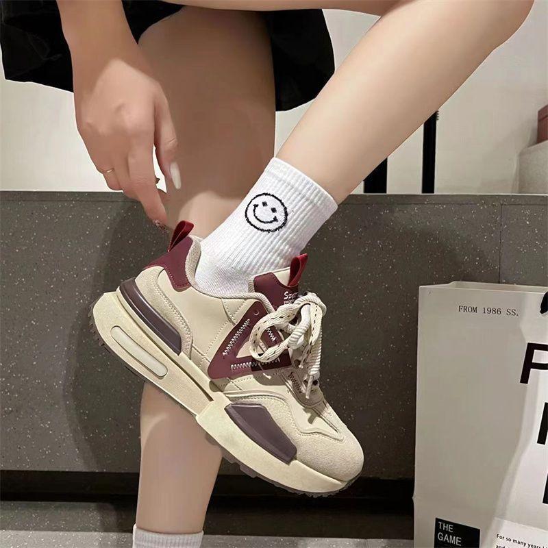 

Small thick-soled Forrest Gump shoes for women s autumn new niche retro and lightweight 40 червоний