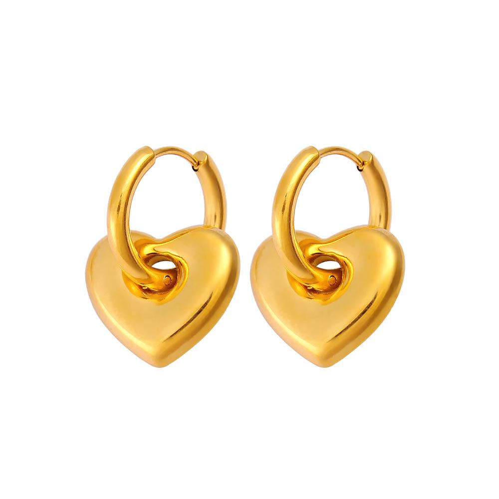 Sophisticated Heart-Shaped Stainless Steel 316 Earrings – Stylish and Elegant Studs