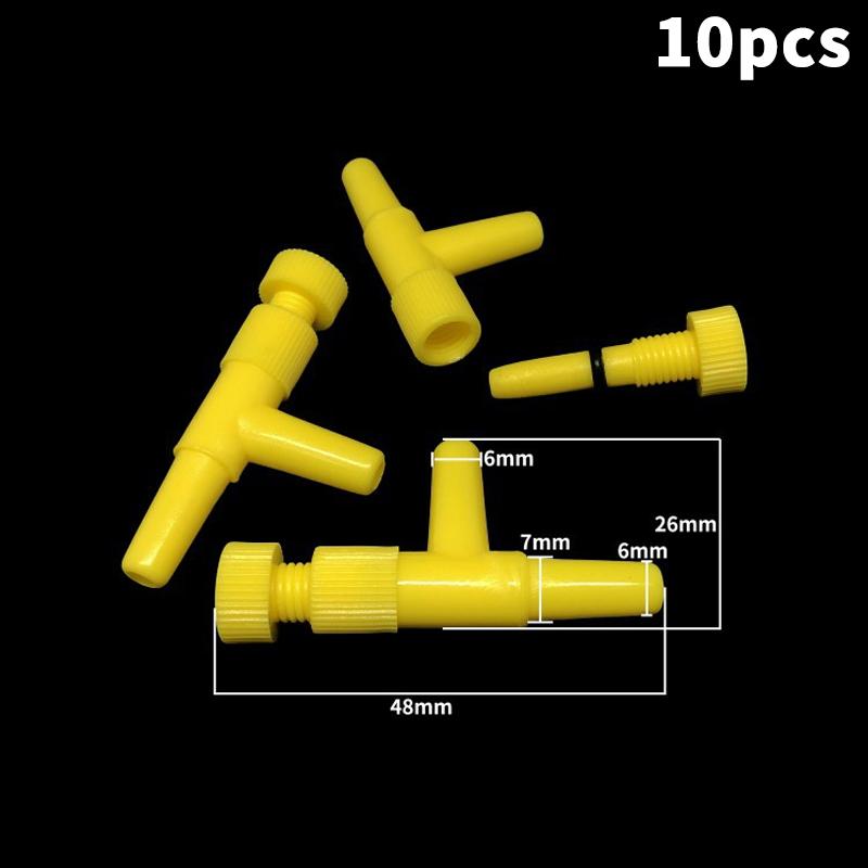 10Pcs 4Mm Aquarium Air Control Valve Tap Aquarium Fish Tank Air Pump Connector Control Valve Air Pipe Tube For Aquarium