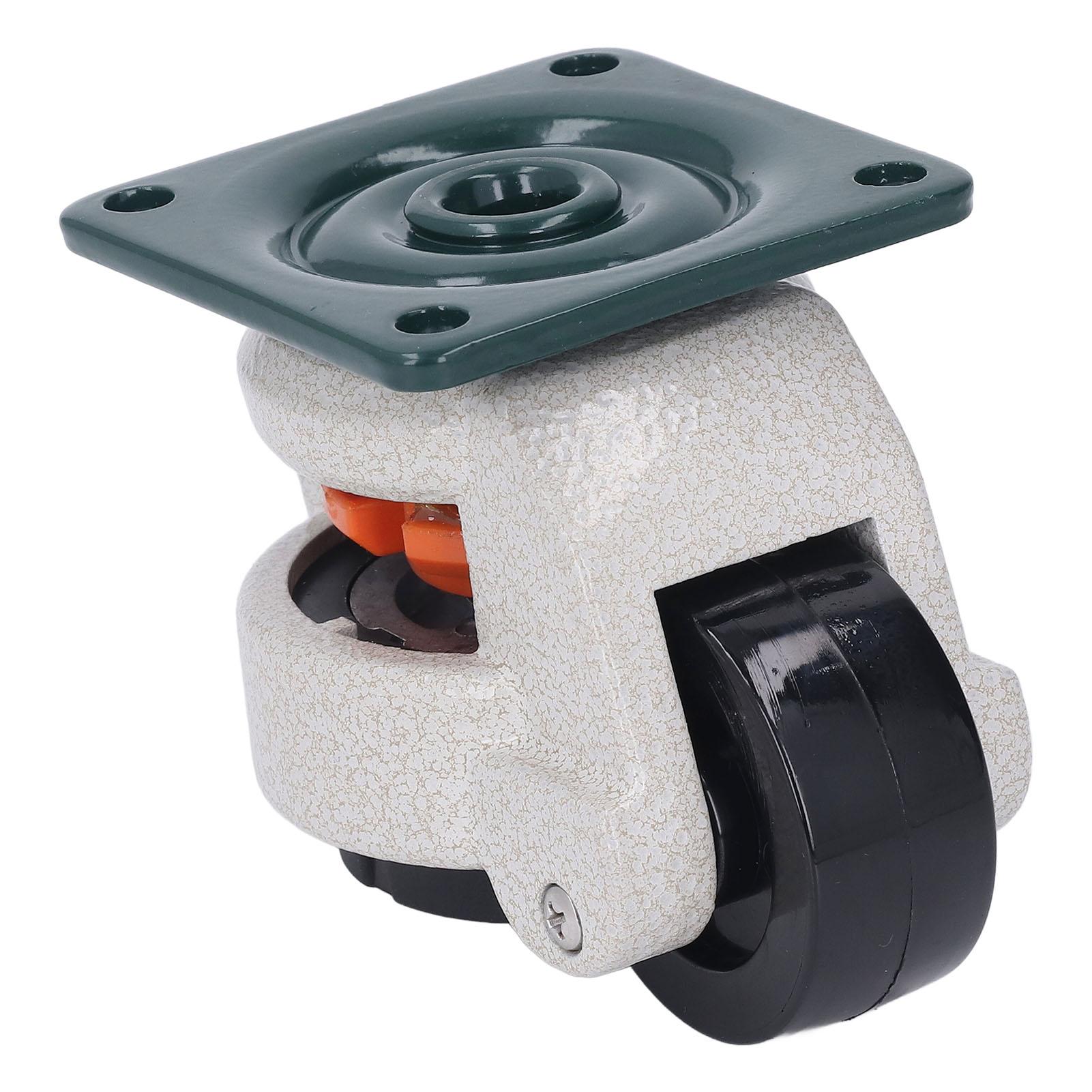 

51mm Leveling Stem Caster Rubber Base Nylon Wheel Height Adjustable Leveling Casters for Equipment