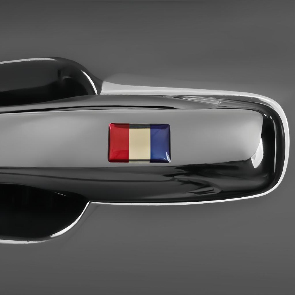 3 Autoembleme mit Logo der französischen und niederländischen Flagge, gestaltet mit der Nationalflagge als Designkonzept, geeignet für alle Auto-Dekorationszubehör