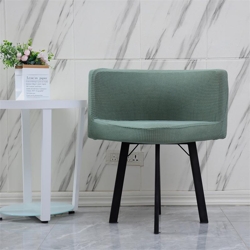 Triangle Chair Cover Elastic Fully Wrapped Curved Fashion Solid Color Elastic Chair Cover Washable Dining Chair Cover 1Pcs