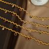 French Exquisite Zircon Necklace Female Tassel Colored Zircon Light Luxury Niche Collarbone Chain Cold Wind Wave Chain