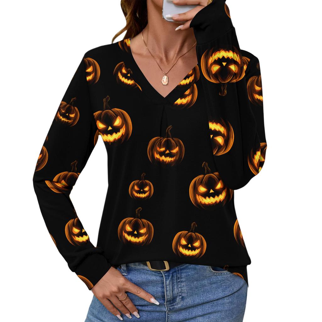 Women Long Sleeve Tops Dressy Casual V Neck Tshirts Basics Tee Vacation Fall Fashion Clothes