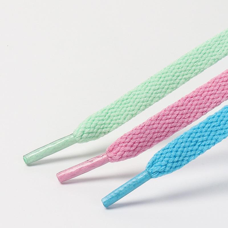 1 para płaskich sznurowadeł klasyczne sznurowadła pasują modne jednolite sportowe sznurowadła codzienne unisex sznurówki do butów akcesoria do butów