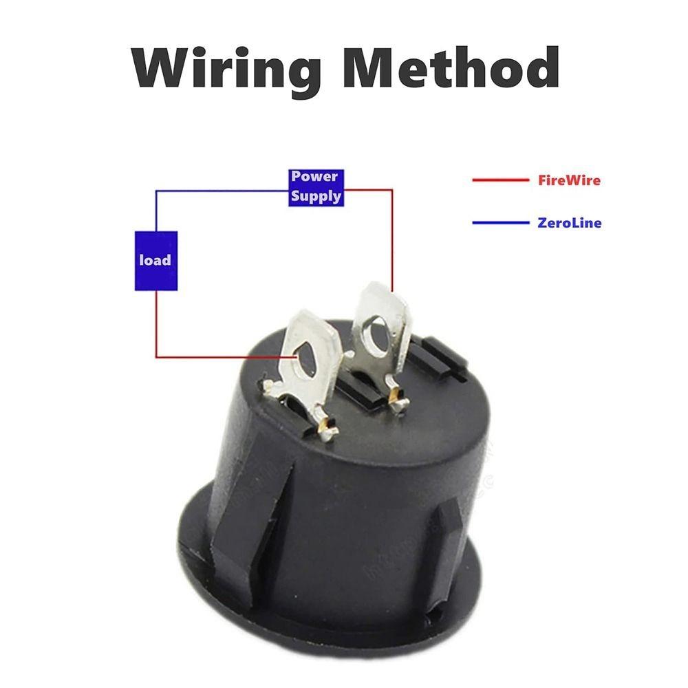 ON-OFF Round Snap-in Toggle Switch 2 Pin Plastic Car Auto Boat Switches Rocker Boat Switch Car Auto Boat