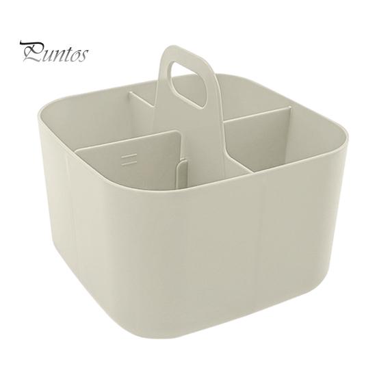 Stackable Desk Organizer Storage Box with Handle Large Capacity Multiple Compartments Pencil Holder Caddy Organizer