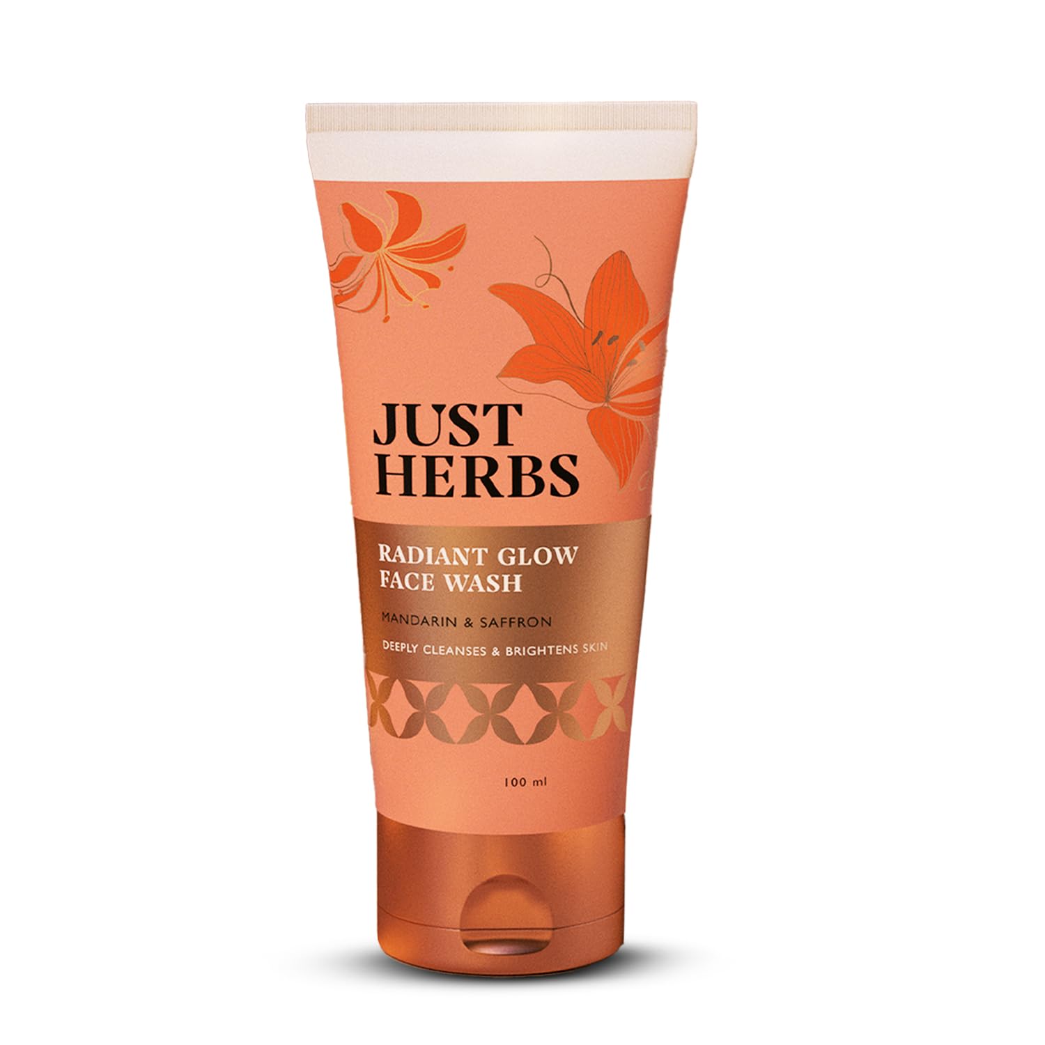 

Just Herbs Очищающее средство для лица Сияющее лицо | Глубоко очищает и осветляет кожу | Мгновенное сияние с первого применения | Мандарин, Шафран, Витамин C, Ниацинамид |