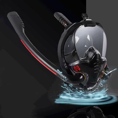 Full Face Snorkeling Mask Double Tube Silicone Full Dry Diving Mask Adult Swimming Mask Diving Goggles