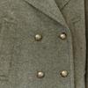 Maxza Wide Collar Bijo Decoration Double Half Coat Khaki 