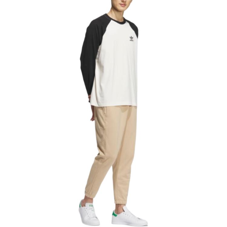 Adidas Originals Solid Color Drawstring Cuffed Sweatpants Men Bottoms Light-Brown IS5384