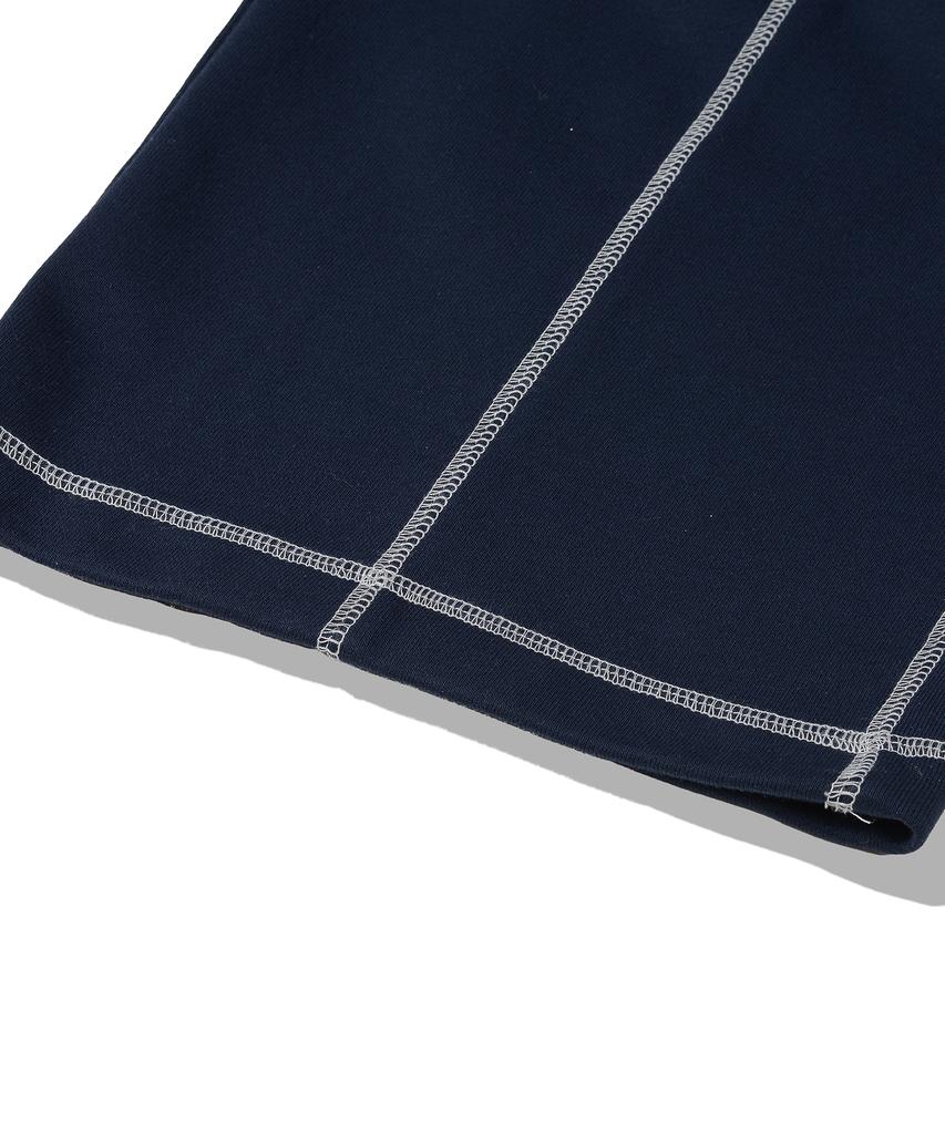 DRIX Overlock Stitch Sweat Wide Pants_Navy