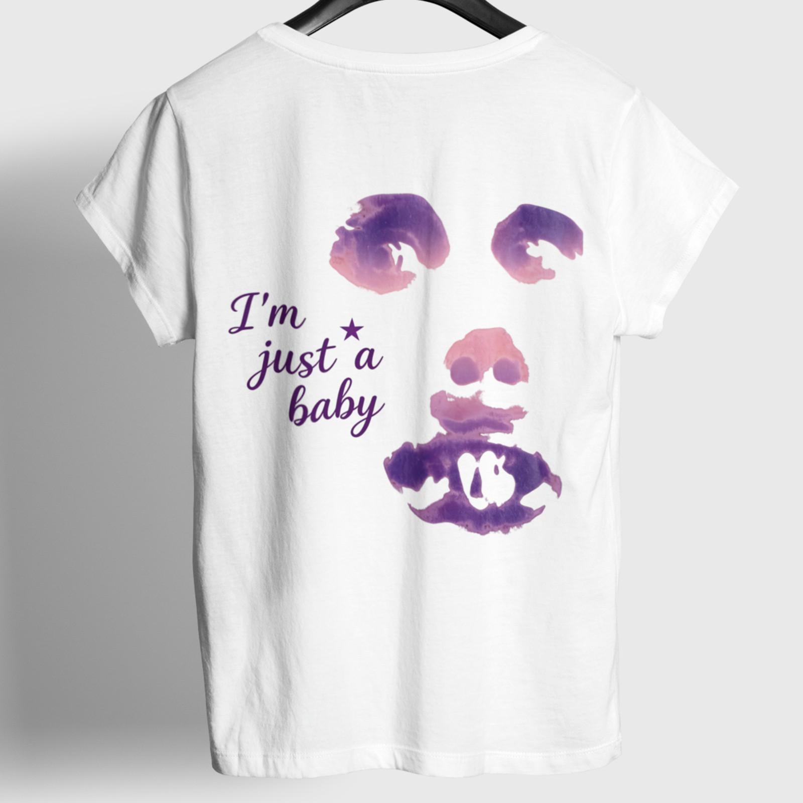 Kawaii Ghost Shirt I m Just A Baby Funny Cute Halloween Pastel Goth Back Print S