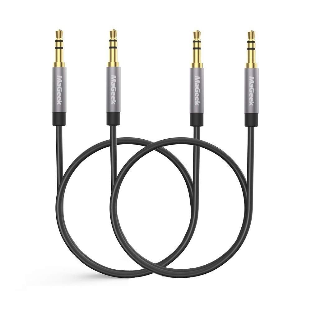

Короткий аудиокабель MaGeek Audio AUX с разъемом «папа» на «папа» для Beats Car Home и всех устройств с портом AUX, совместимый с аудиоустройствами [Набор 2]