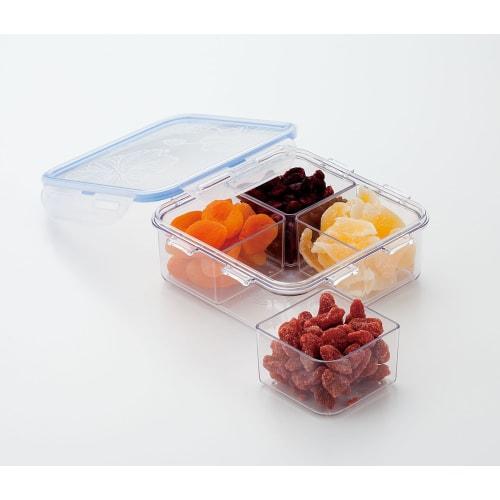 LOCK&LOCK Screw-Free Container, Square, with Divider (1.8L) LBF858C
