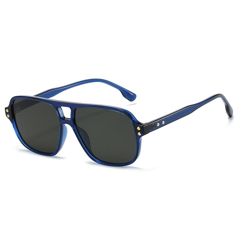 High-End Women's Retro Double Bridge Square Sunglasses