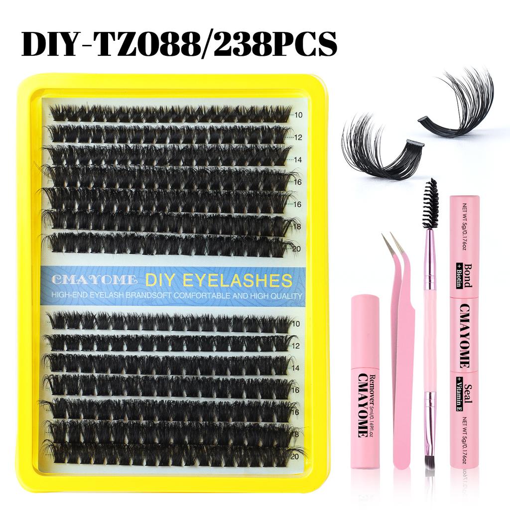 Dense D-Song Single Cluster False Eyelashes Daily Activities Diy Segmented Simulation Curled Eyelashes