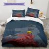 Cartoon Pattern Bedding Quilt Set Quilt Cover Pillowcase Home Decoration Birthday Gift (1 * Duvet Cover + 2 * Pillowcase, Without Core)