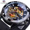 Forsining Men's Fashion Casual Hollow Waterproof Automatic Mechanical Watch GMT1155-1-A