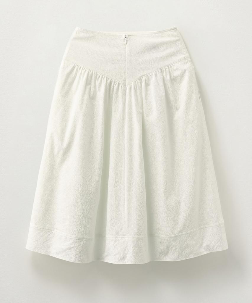 Seteo (W) Seersucker Hole Skirt White