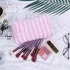 Winter Travel Cosmetic Bag For Men Women Soft Makeup Bag Stripe Beauty Toiletry Bag Makeup Brush Lipstick Storage Organizer