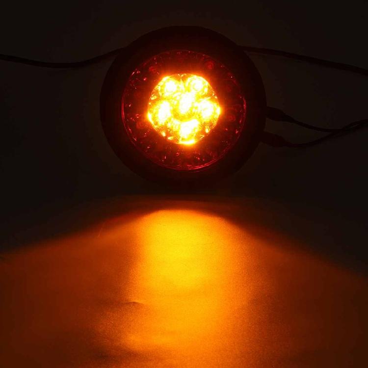 2 Stück LED-Bremslicht für Auto 12V Retro Runde Nebelschlussleuchte 16-LED-Rücklicht für Anhänger