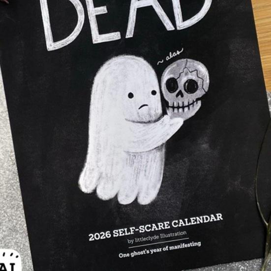 Existential Dead 2026 Halloween Calendar Gothic Ghost Art Decor Festive Home Halloween Party Decoration