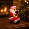 Desktop Holiday Accents Santa Claus Night Light, Resin Christmas Tabletop Ornament with Window Display Warm LED Lighting, Bedroom Bedside Table