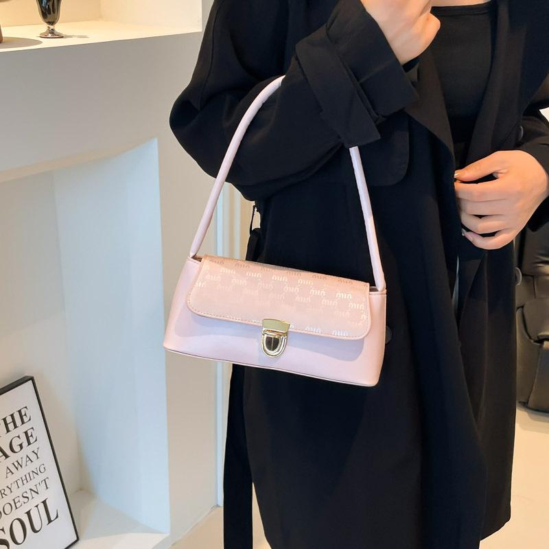 Bag Women's Bag 2025 New Simple Fashion Embossed Women's Shoulder Bag Premium Underarm Bag Small Square Bag