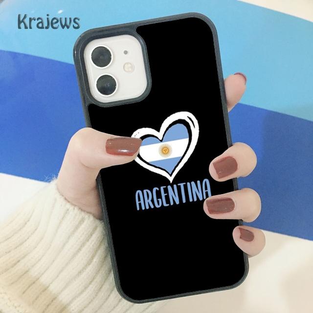 

Krajews Argentina Flag Soft Phone Case Cover For iPhone 16 15 SE2020 14 6 7 8 plus 11 12 13 pro max coque Shell Fundas iPhone 6 6s