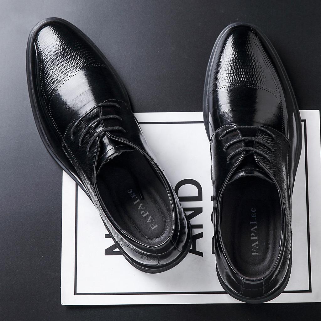 2025 leather shoes men's leather high-end British style men's shoes business dress commuter wedding derby shoes first layer cowhide