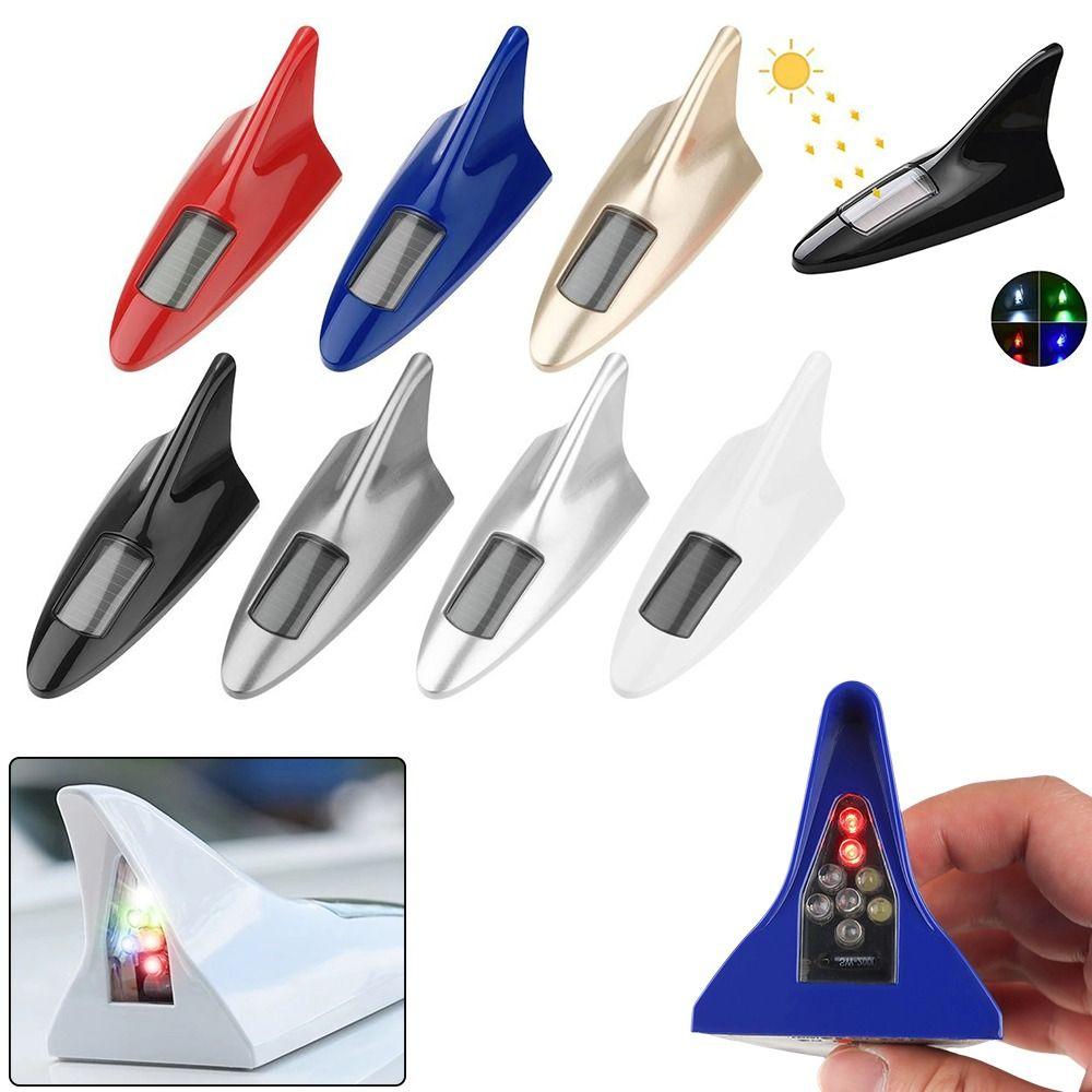 8 Light Effects Solar Car Antenna Strobe Flash Mode Auto Roof Aerial Night Driving Safety