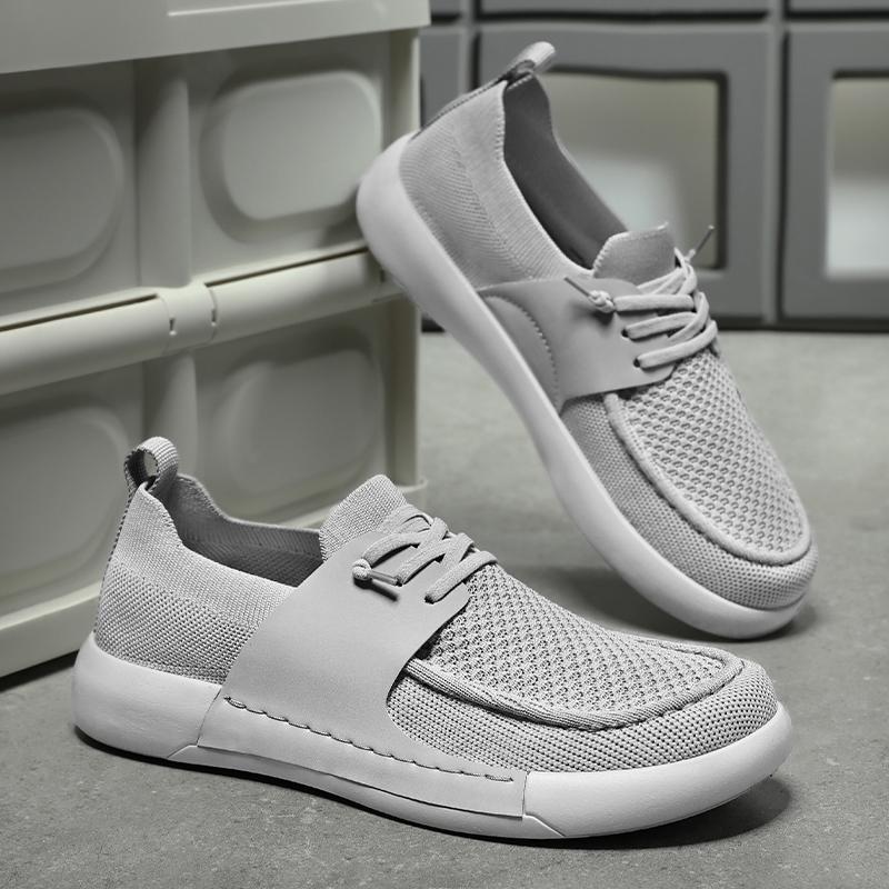 High Quality Men Casual Summer Mesh Sports Shoes Lace-Up Driving Oxford Shoes Stylish Flat Designer Thick Bottom Walking Shoes