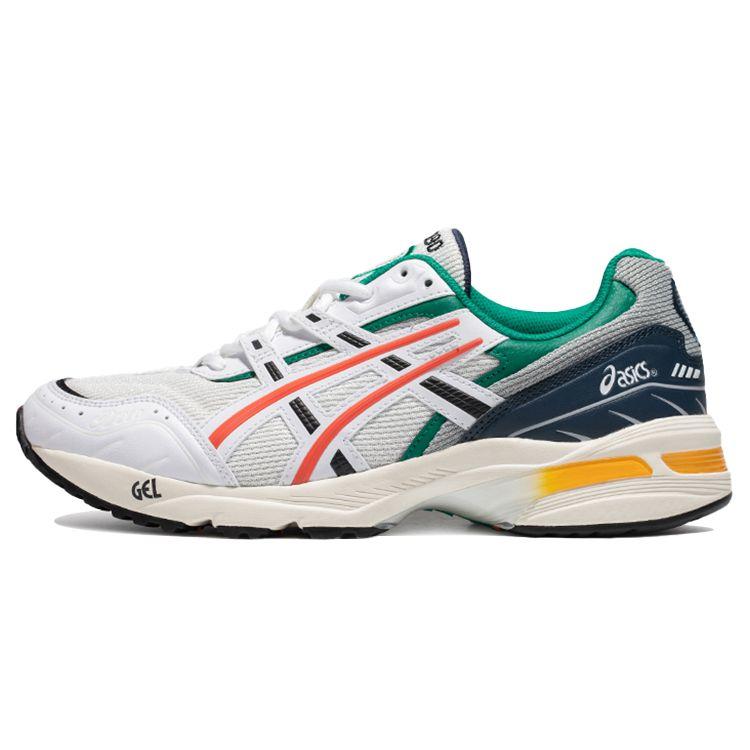 Asics Gel-1090 Fabric Synthetic Leather Fashion Retro Sports Low-Top Lifestyle Shoes Unisex Shoes White Gray 1203A243-020