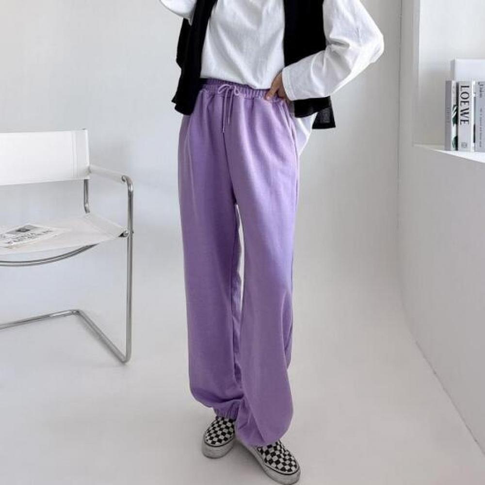 New Arrivals Open Run Spring Joggers Colorful Waist Tie